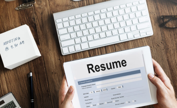 Resume Apply Work Form Concept